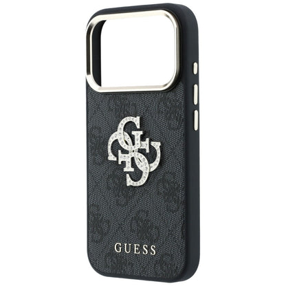 Hülle für Apple iPhone 18 Pro Max / 17 Pro Max, Guess, 4G Big Strass Logo, Schwarz