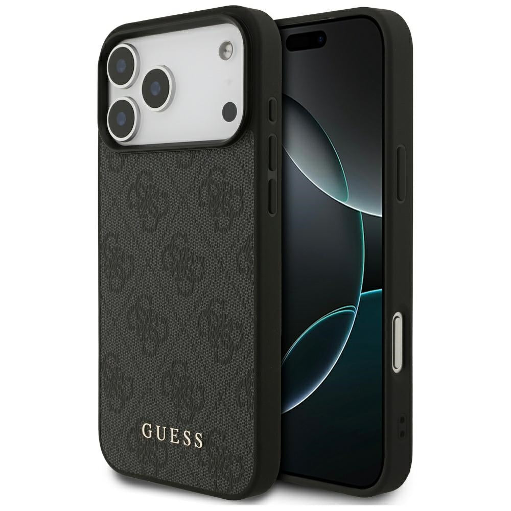 Hülle für Apple iPhone 18 Pro Max / 17 Pro Max, Guess, 4G Classic Logo, Schwarz