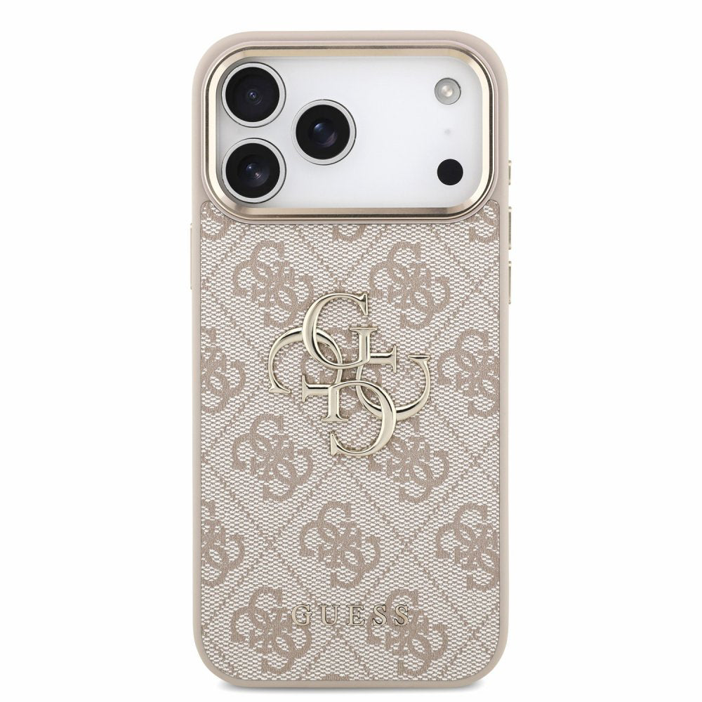 Hülle für Apple iPhone 18 Pro Max / 17 Pro Max, Guess, 4G Classic Logo mit Riemen, Roségold