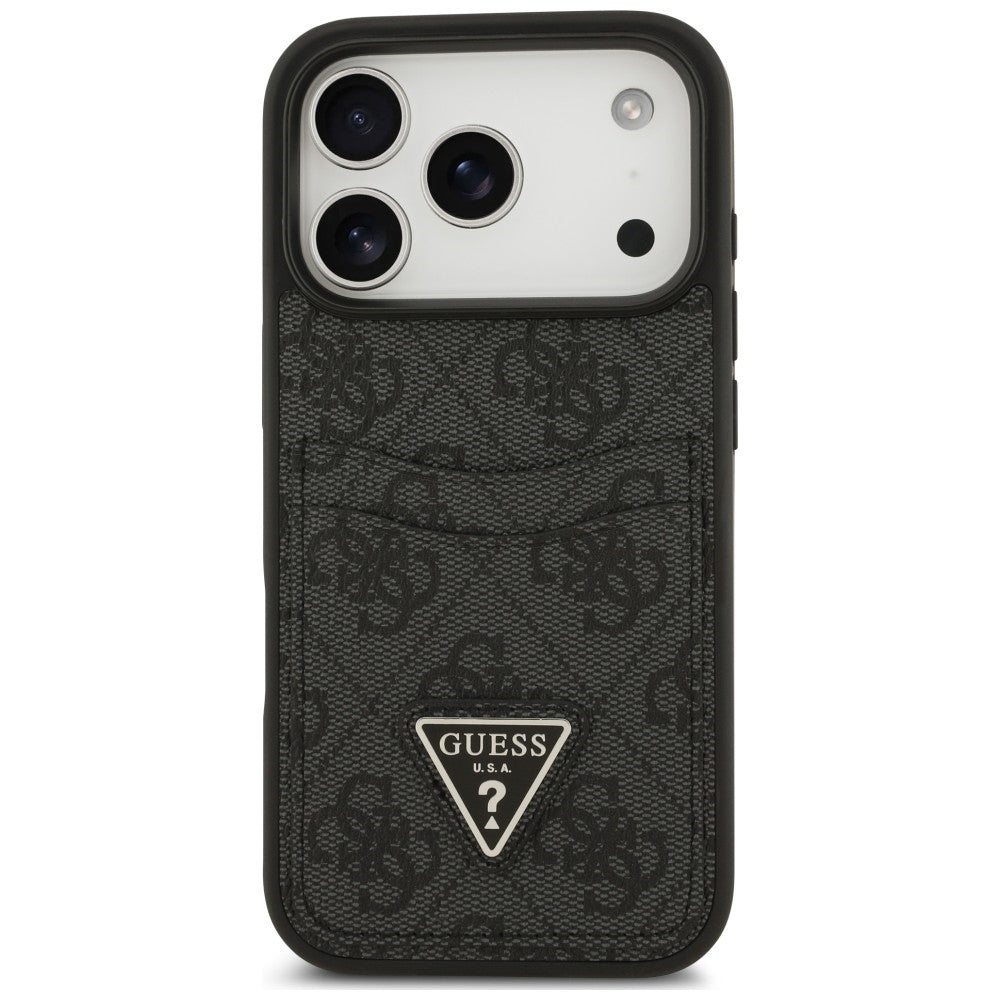Case for Apple iPhone 18 Pro Max / 17 Pro Max, Guess, 4G Double Card Triangle, Black