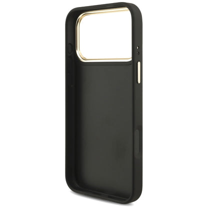 Hülle für Apple iPhone 18 Pro Max / 17 Pro Max, Guess, Big 4G Classic Logo & Big Strap Metal Buttons, Schwarz