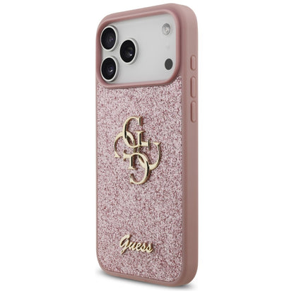 Hülle für Apple iPhone 18 Pro Max / 17 Pro Max, Guess, Fixed Glitter Big 4G, Rosa