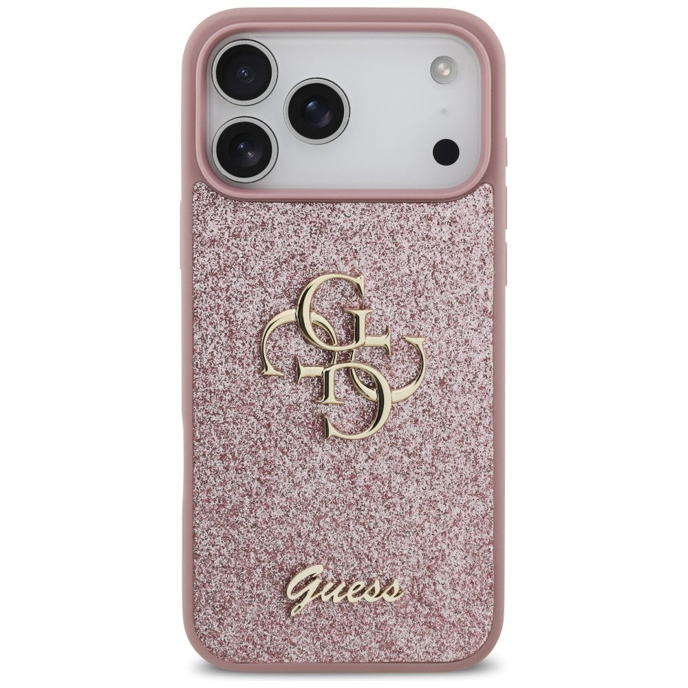Hülle für Apple iPhone 18 Pro Max / 17 Pro Max, Guess, Fixed Glitter Big 4G, Rosa