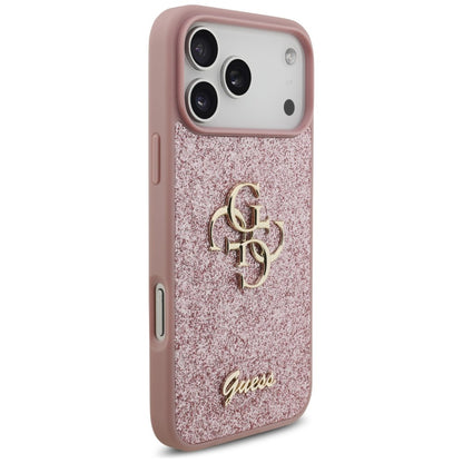 Hülle für Apple iPhone 18 Pro Max / 17 Pro Max, Guess, Fixed Glitter Big 4G, Rosa