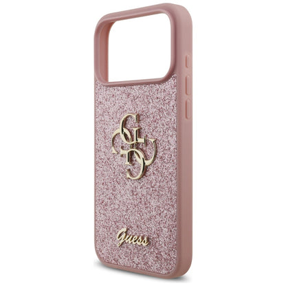 Hülle für Apple iPhone 18 Pro Max / 17 Pro Max, Guess, Fixed Glitter Big 4G, Rosa