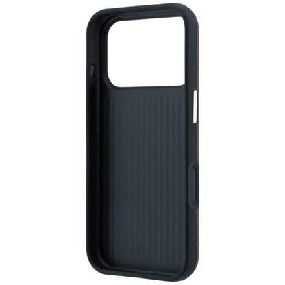 Hülle für Apple iPhone 18 Pro Max / 17 Pro Max, Guess, Genarbtes großes Harzlogo, Weinrot