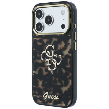 Hülle für Apple iPhone 18 Pro Max / 17 Pro Max, Guess, IML 4G Metal Script, Braun