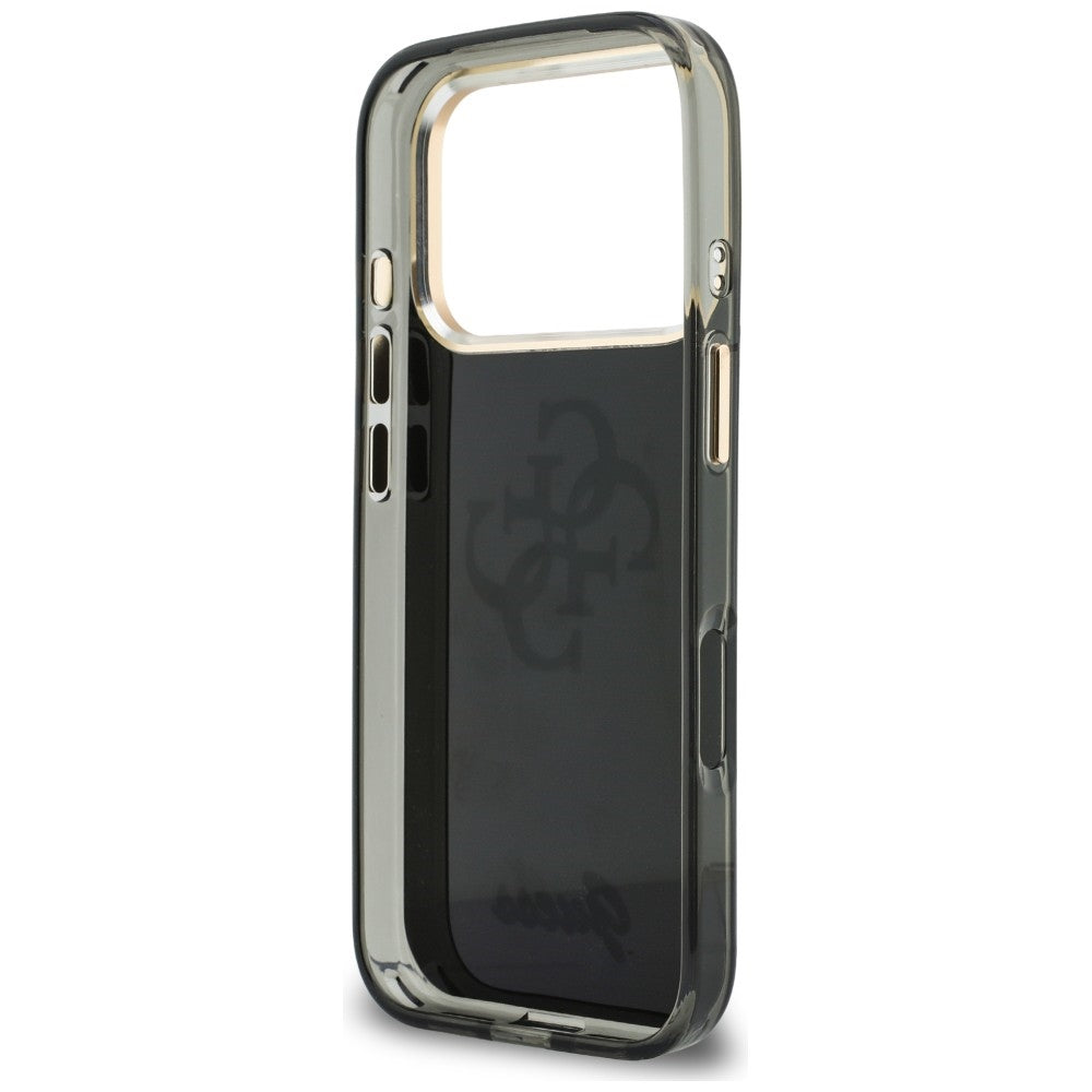 Hülle für Apple iPhone 18 Pro Max / 17 Pro Max, Guess, IML 4G Metal Script, Schwarz