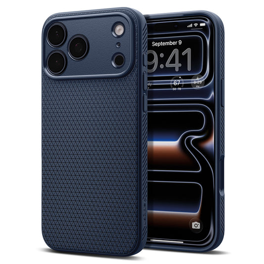 Hülle für Apple iPhone 18 Pro Max / 17 Pro Max, Spigen, Liquid Air, Marineblau ACS12112