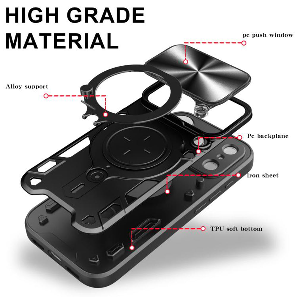 Hülle für Apple iPhone 18 Pro Max / 17 Pro Max, Techsuit, CamGuard Pro, Schwarz