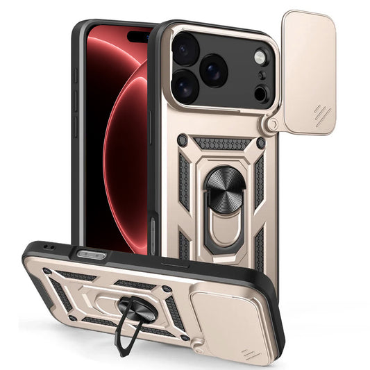 Hülle für Apple iPhone 18 Pro Max / 17 Pro Max, Techsuit, CamShield, Gold
