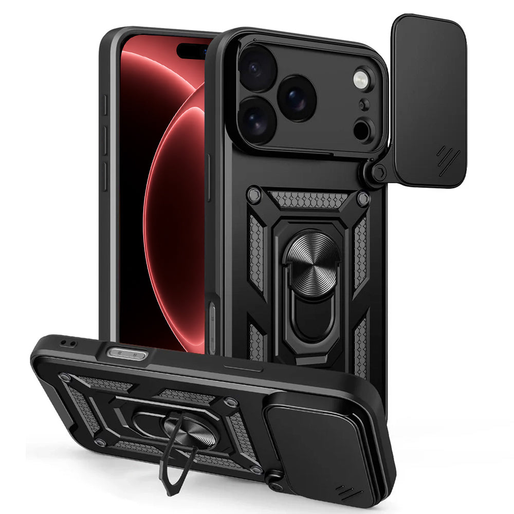 Hülle für Apple iPhone 18 Pro Max / 17 Pro Max, Techsuit, CamShield, Schwarz