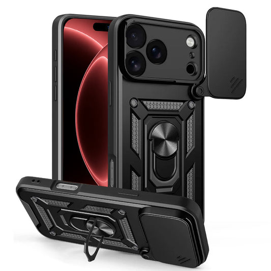 Hülle für Apple iPhone 18 Pro Max / 17 Pro Max, Techsuit, CamShield, Schwarz