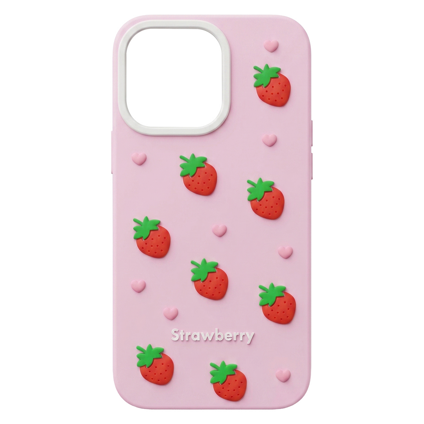 Hülle für Apple iPhone 17 Pro Max, OEM, Erdbeere, Rosa