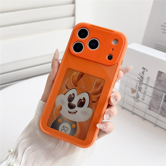 Hülle für Apple iPhone 17 Pro Max, OEM, individuell gestaltetes E-Ink-Display, Orange