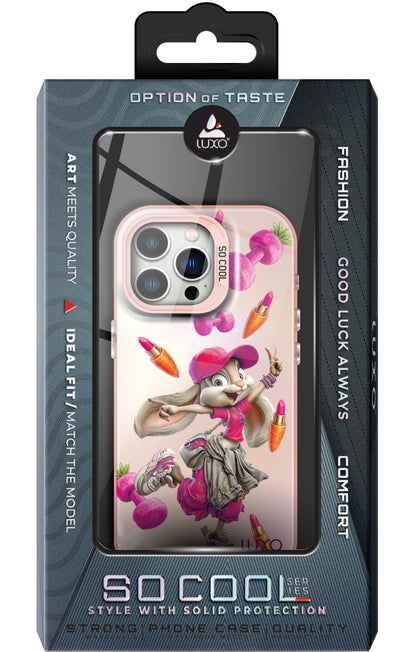Hülle für Apple iPhone 16 Pro, LUXO So CooL, ArcadiA Rabbit, Mehrfarbig