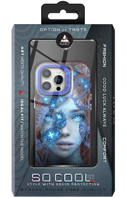 Hülle für Apple iPhone 16 Pro Max, LUXO So CooL, ArcadiA Butterfly Girl, Mehrfarbig