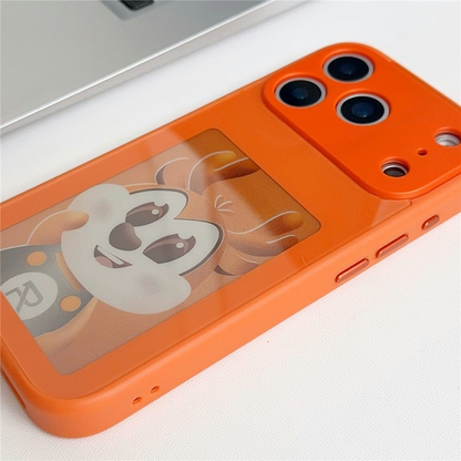 Hülle für Apple iPhone 17 Pro, OEM, individuell gestaltetes E-Ink-Display, Orange