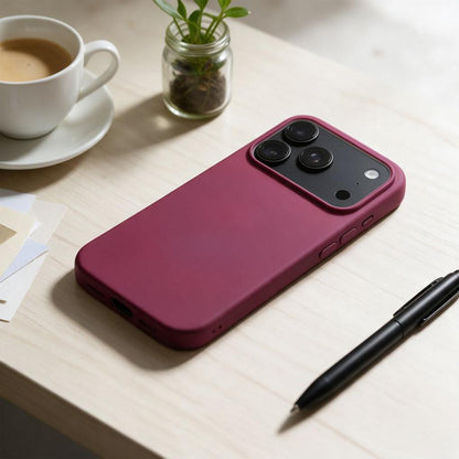 Hülle für Apple iPhone 18 Pro Max / 17 Pro Max, OEM, Silikon, Weinrot