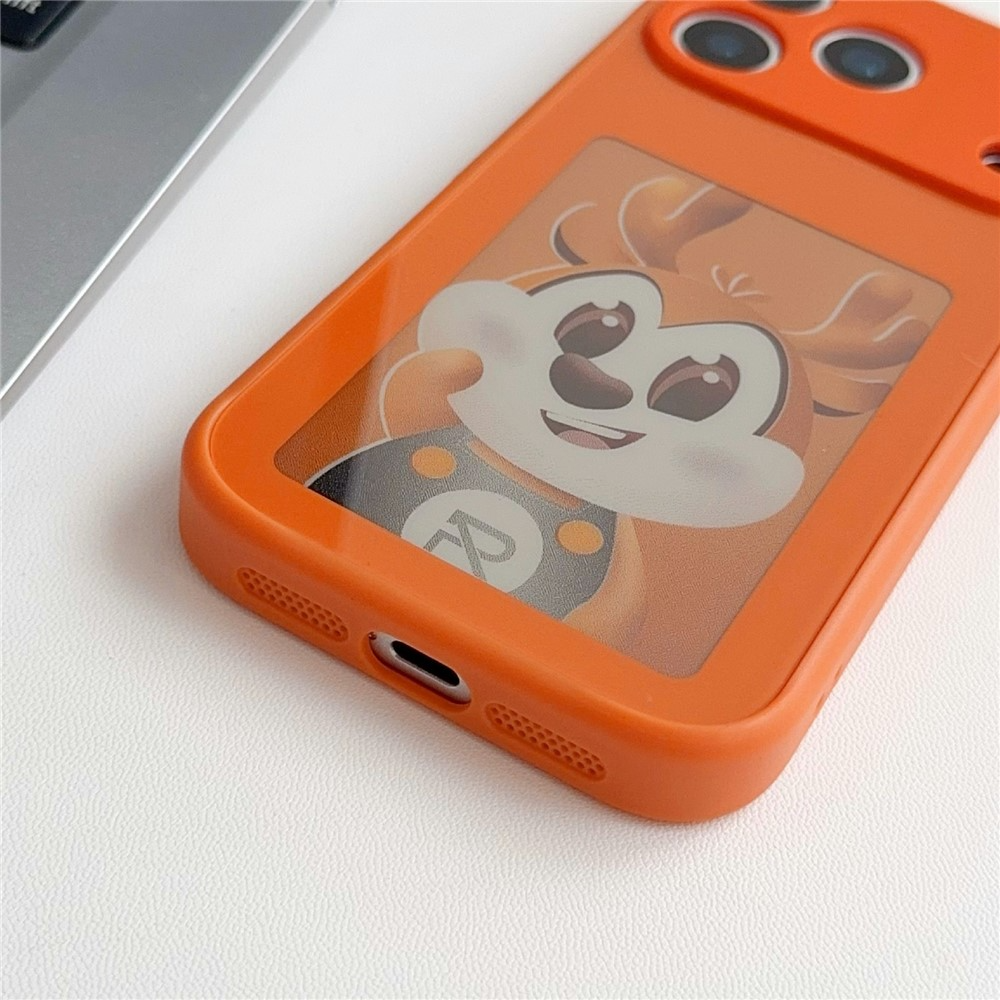 Hülle für Apple iPhone 17 Pro, OEM, individuell gestaltetes E-Ink-Display, Orange