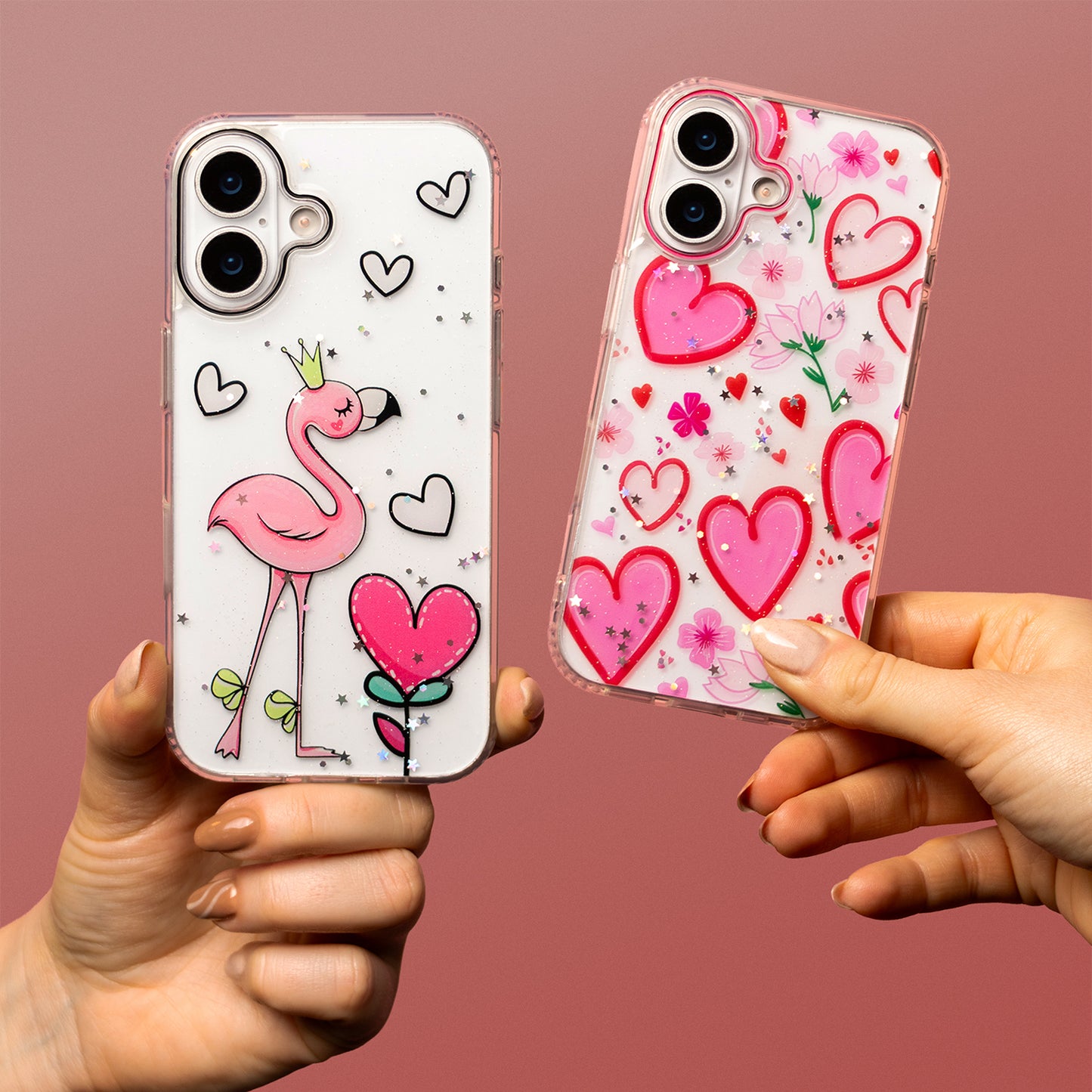 Case for Apple iPhone 16 Pro, OEM, Ultra Trendy Love 2, Multicolor