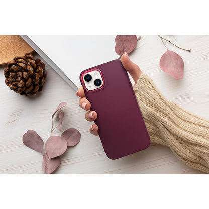 Hülle für Apple iPhone 18 Pro / iPhone 17 Pro, OEM, Frame, Weinrot
