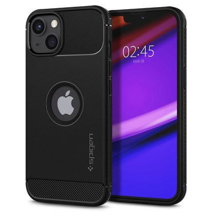 Hülle für Apple iPhone 13, Spigen, Rugged Armor, Schwarz ACS03518