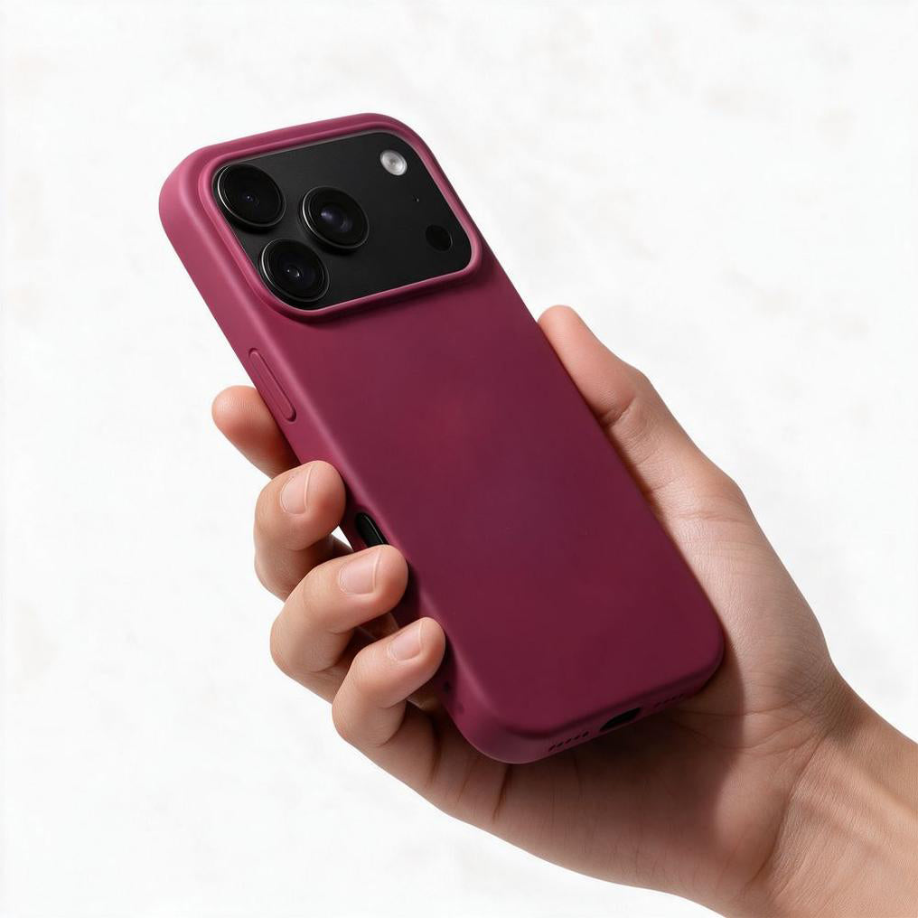 Hülle für Apple iPhone 18 Pro / iPhone 17 Pro, OEM, Silikon, Weinrot