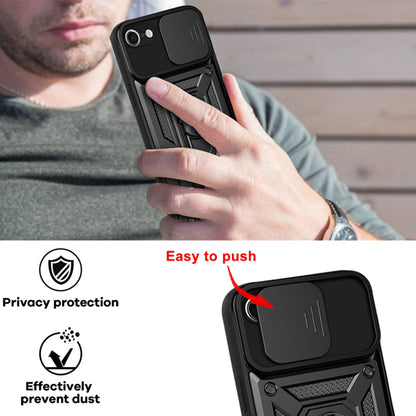 Hülle für Apple iPhone SE (2022) / SE (2020) / 8 / 7, Techsuit, CamShield, Schwarz