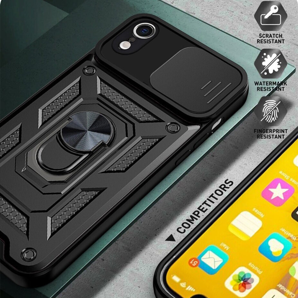 Hülle für Apple iPhone XR, Techsuit, CamShield, Schwarz