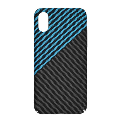 Hülle für Apple iPhone XR, Techsuit, Carbonite FiberShell, Schwarz Blau