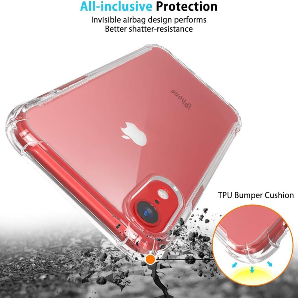 Hülle für Apple iPhone XR, Techsuit, stoßfest klar, transparent