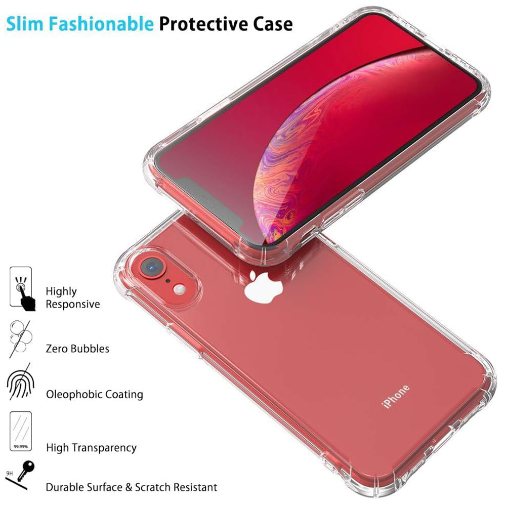 Hülle für Apple iPhone XR, Techsuit, stoßfest klar, transparent