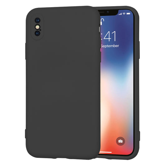Hülle für Apple iPhone XS / X, Techsuit, SoftFlex, Schwarz