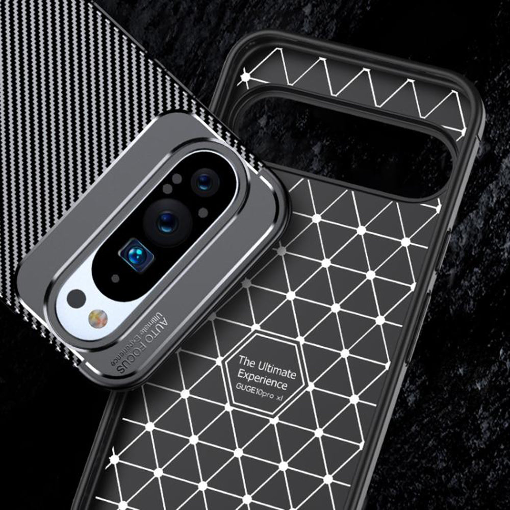 Case for Google Pixel 10 Pro / 10, Techsuit, CarbonFiber, Black