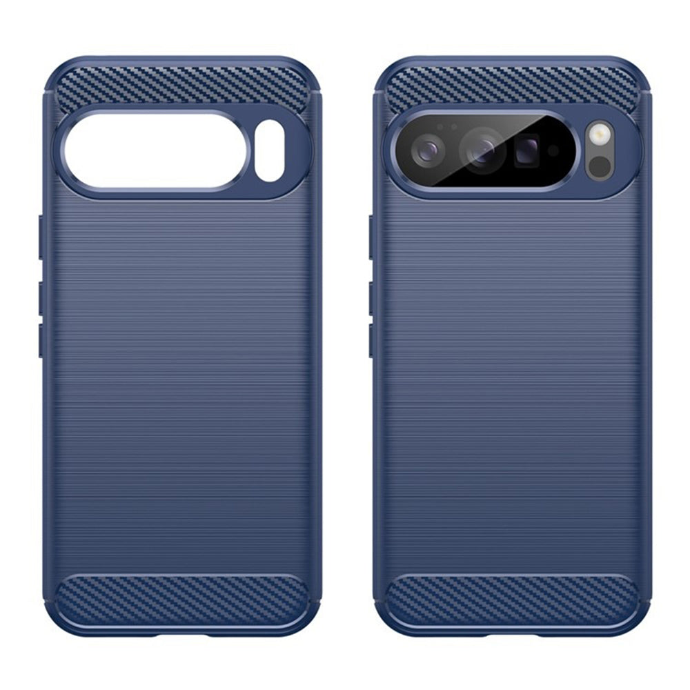 Hülle für Google Pixel 10 Pro XL, Techsuit, Carbon, Blau