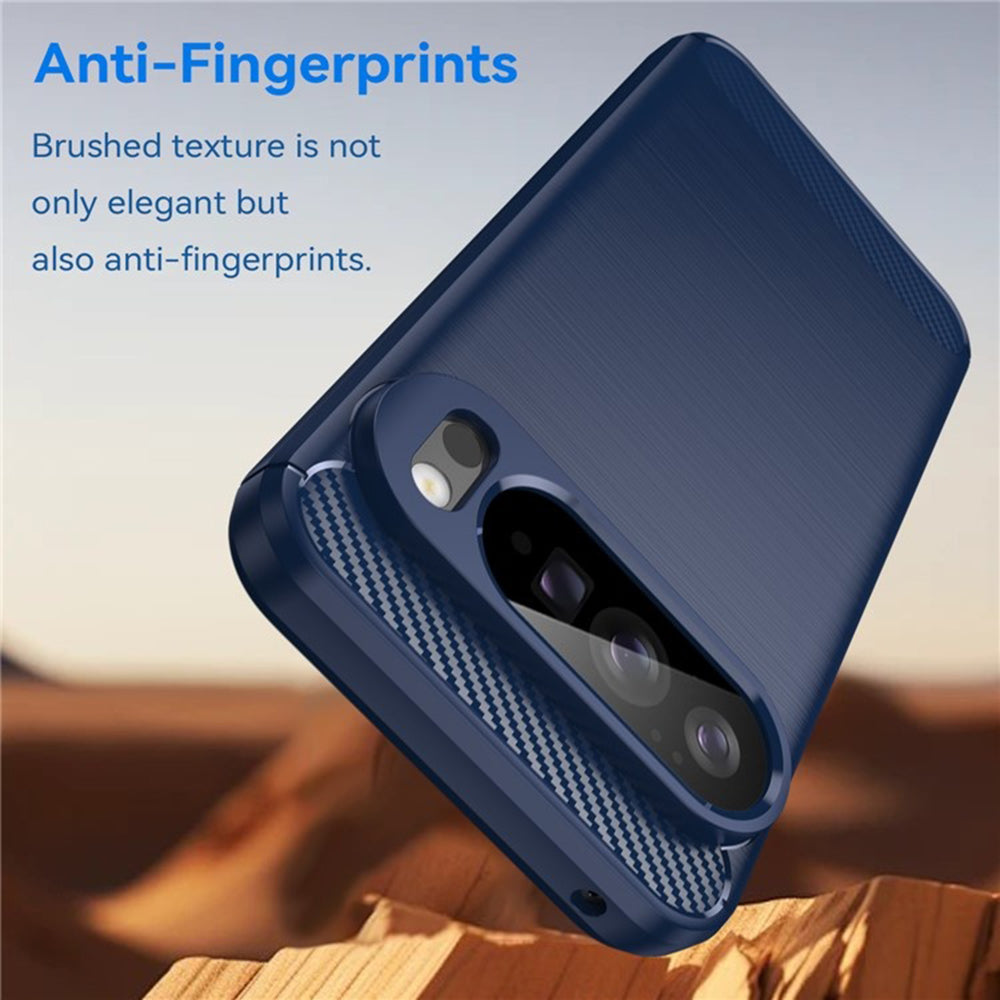 Hülle für Google Pixel 10 Pro XL, Techsuit, Carbon, Blau