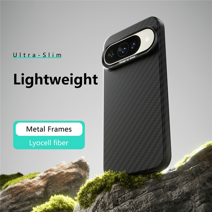 Hülle für Google Pixel 10 Pro / 10, Abeei, Carbon Minimalistisch, Schwarz