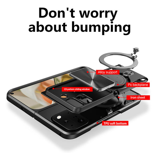 Hülle für Google Pixel 9 Pro Fold, Techsuit, CamGuard Pro, Rot