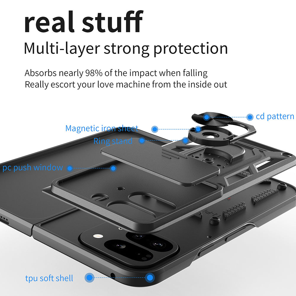 Hülle für Google Pixel 9 Pro Fold, Techsuit, CamShield, Grün