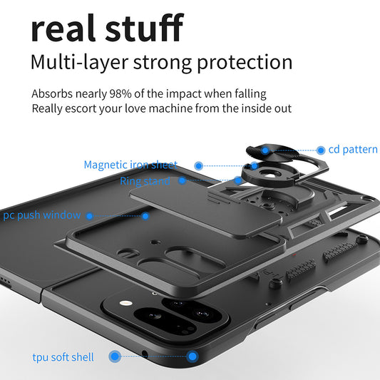 Hülle für Google Pixel 9 Pro Fold, Techsuit, CamShield, Grün