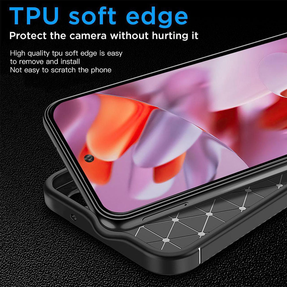 Hülle für Google Pixel 9 Pro, Techsuit, CarbonFiber, Schwarz