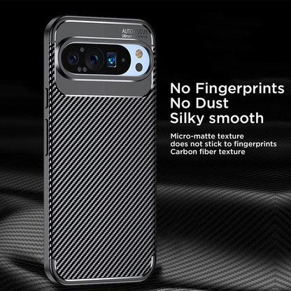 Hülle für Google Pixel 9 Pro, Techsuit, CarbonFiber, Schwarz