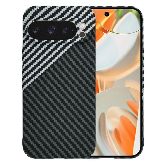 Hülle für Google Pixel 9 Pro, Techsuit, Carbonite FiberShell, Schwarz Grau