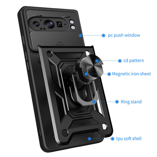 Hülle für Google Pixel 9 Pro XL, Techsuit, CamShield, Schwarz