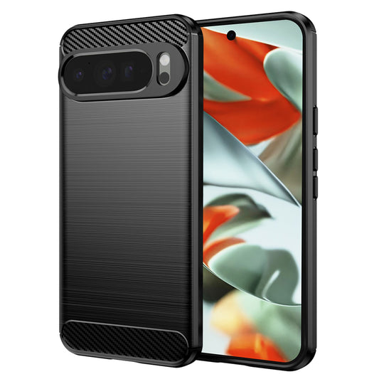 Hülle für Google Pixel 9 Pro XL, Techsuit, Carbon, Schwarz