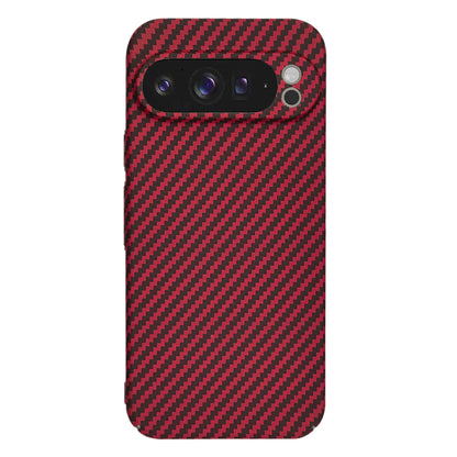 Hülle für Google Pixel 9 Pro XL, Techsuit, Carbonite FiberShell, Rot