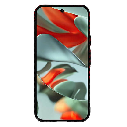 Hülle für Google Pixel 9 Pro XL, Techsuit, Carbonite FiberShell, Schwarz Rot