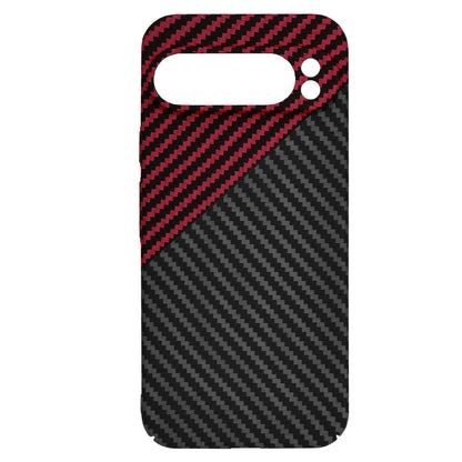 Hülle für Google Pixel 9 Pro XL, Techsuit, Carbonite FiberShell, Schwarz Rot