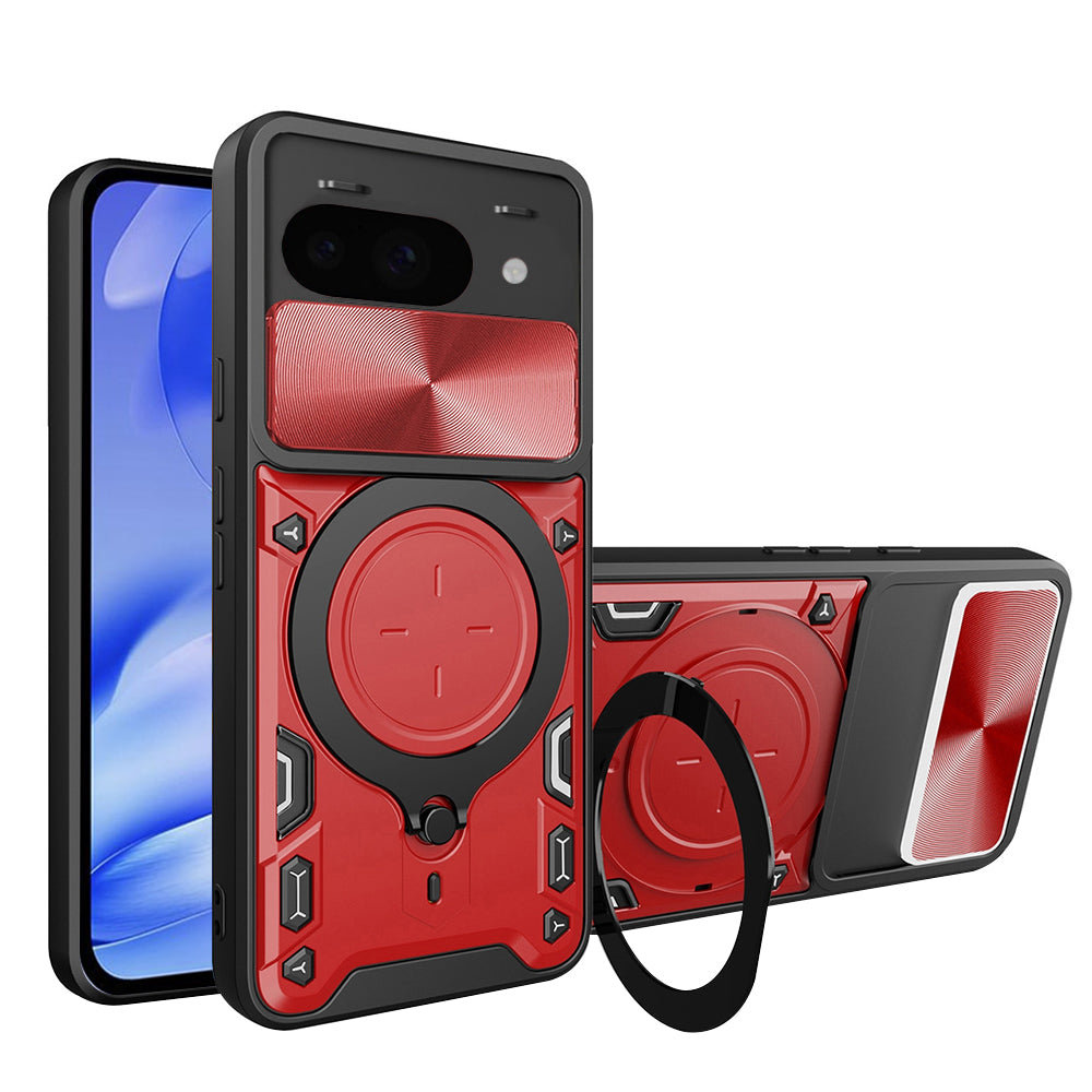 Hülle für Google Pixel 9a, Techsuit, CamGuard Pro, Rot